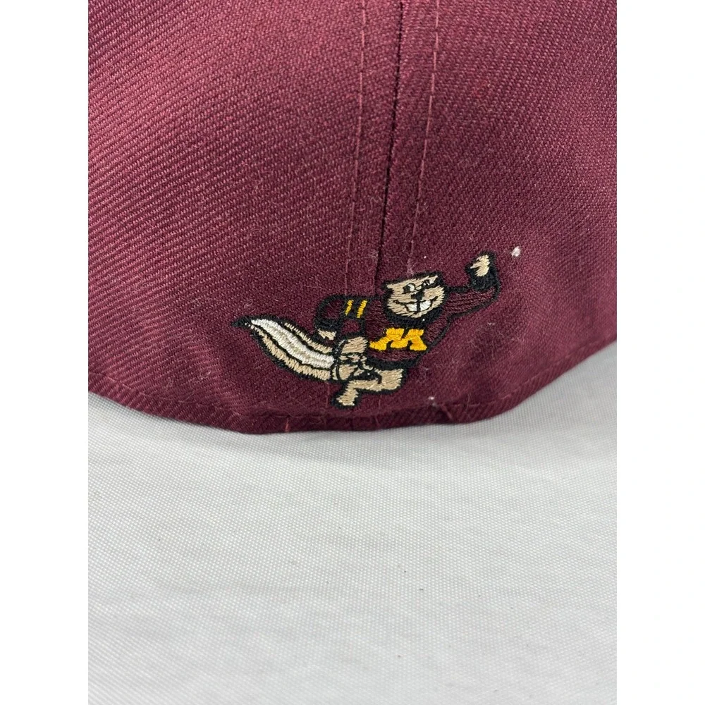 New Era Minnesota Golden Gophers 59FIFTY Fitted Hat Mens Maroon Gold 7 1/4 NWT